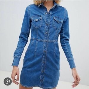 Free People Dynomite denim dress sz S